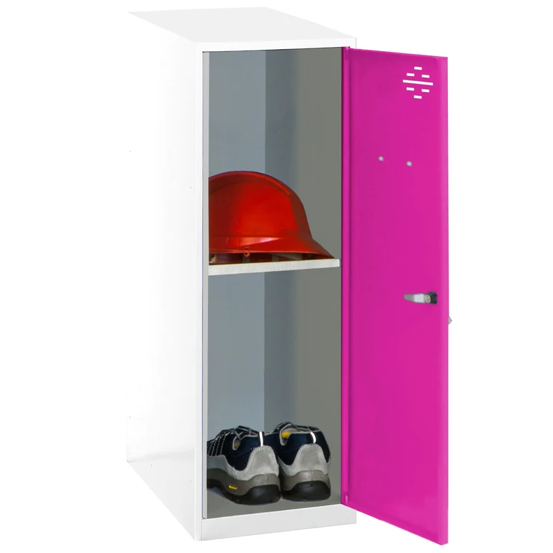 Vestiaire casier métal blanc + tablette en kit - (H)915 x (L)300 x (P)500mm