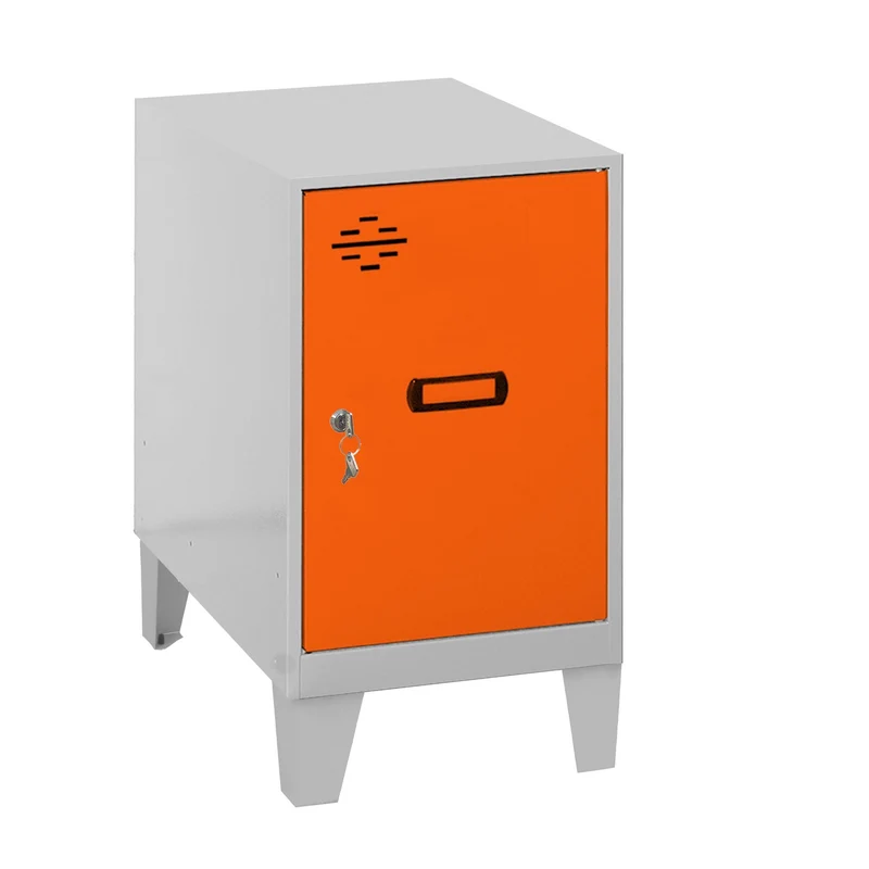Vestiaire casier métal gris + pieds en kit - (H)575 x (L)300 x (P)500mm