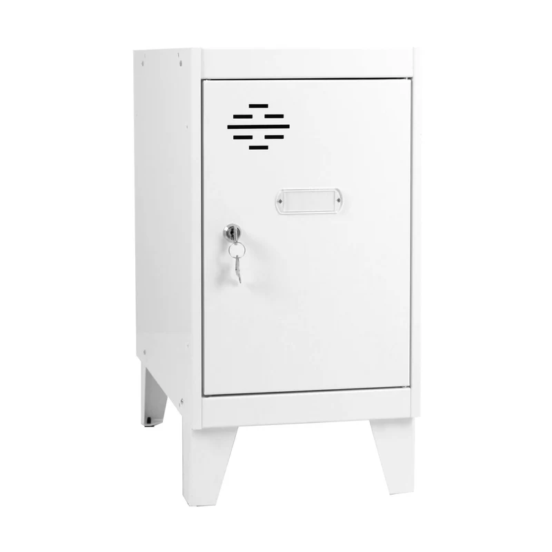 Vestiaire casier métal blanc + pieds en kit - (H)575 x (L)300 x (P)500mm