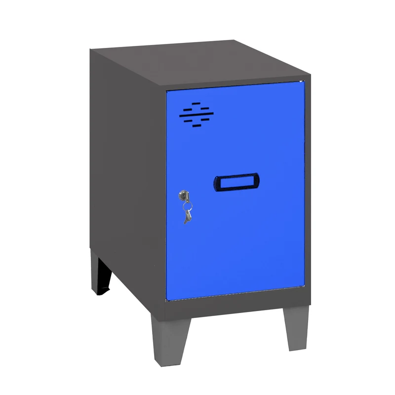 Vestiaire casier métal anthracite + pieds en kit - (H)575 x (L)300 x (P)500mm