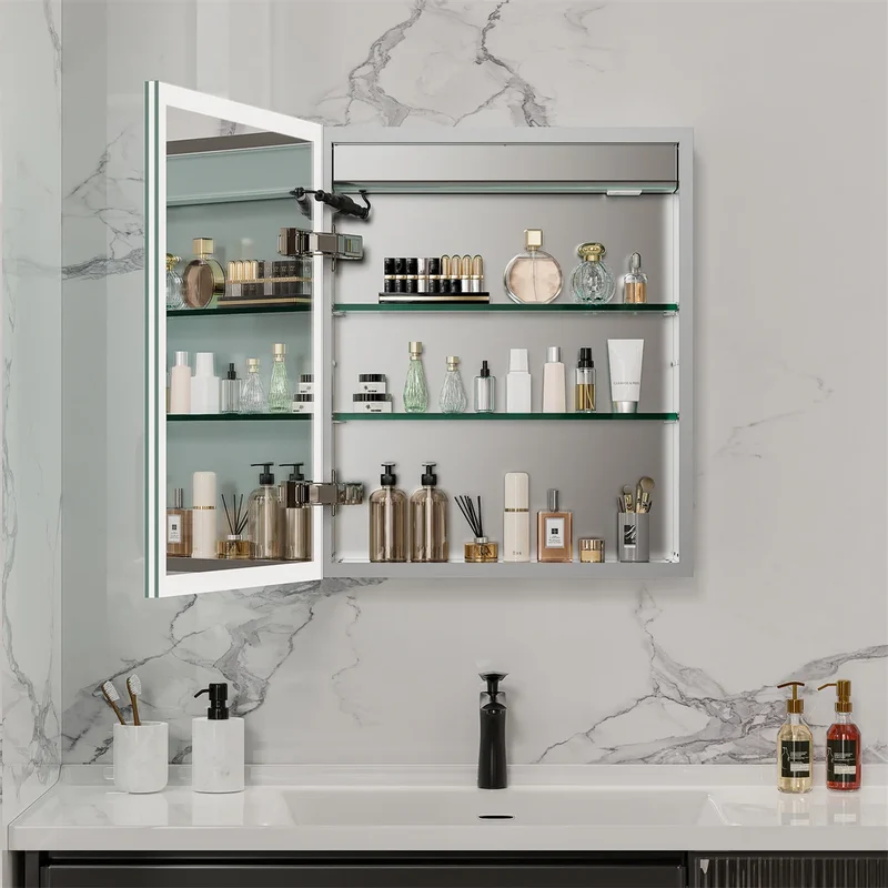 Meuble salle de bain miroir lumineux mural