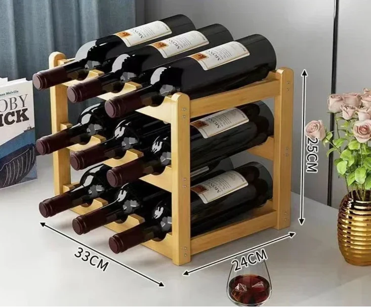 rack a bouteille de vin en bois à poser