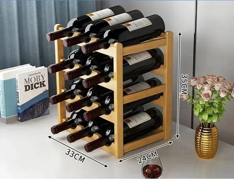 rack a bouteille de vin en bois à poser