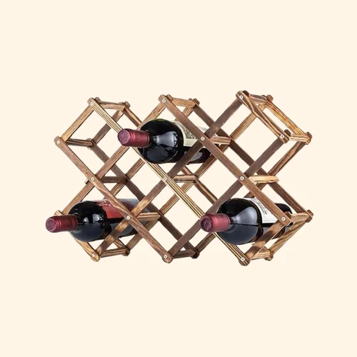 Etagère à vin en bois pliable