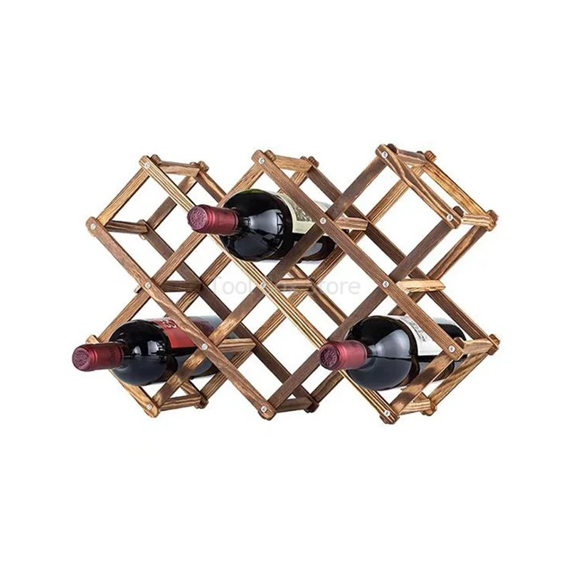 Etagère à vin en bois pliable