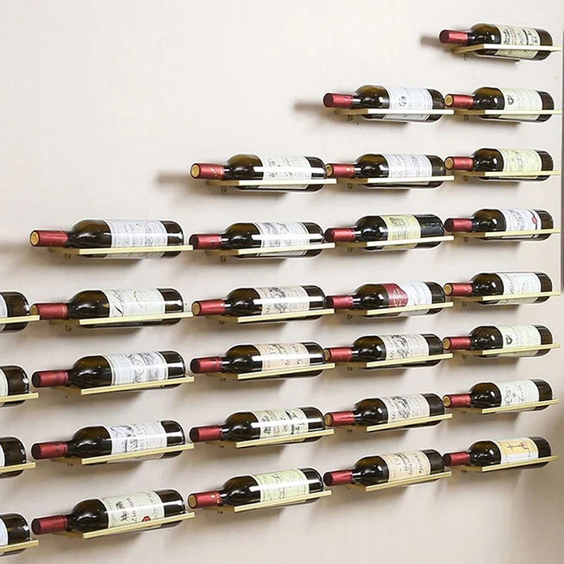 Etagère à vin murale cadre métallique pour 1 bouteille