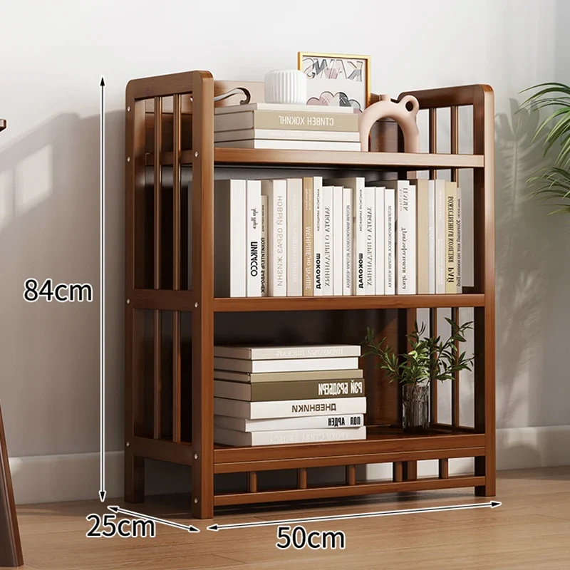 Bibliothèque bois fonçé 25cm de profondeur
