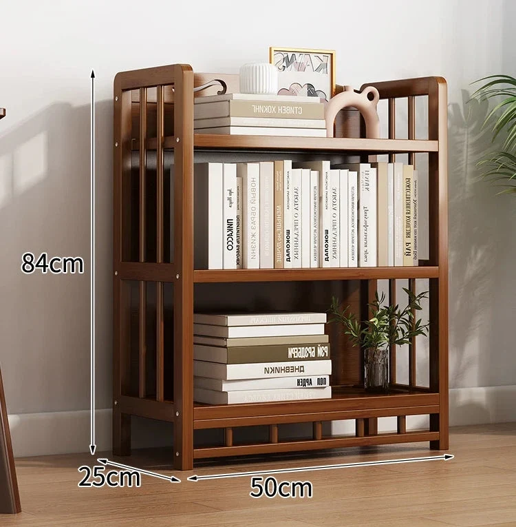 Bibliothèque bois fonçé 25cm de profondeur