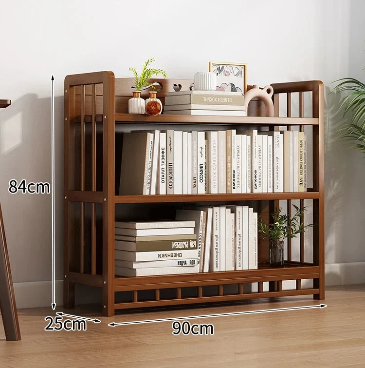 Bibliothèque bois fonçé 25cm de profondeur
