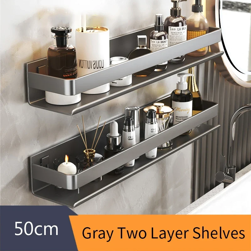 Etagère murale design en métal brossé