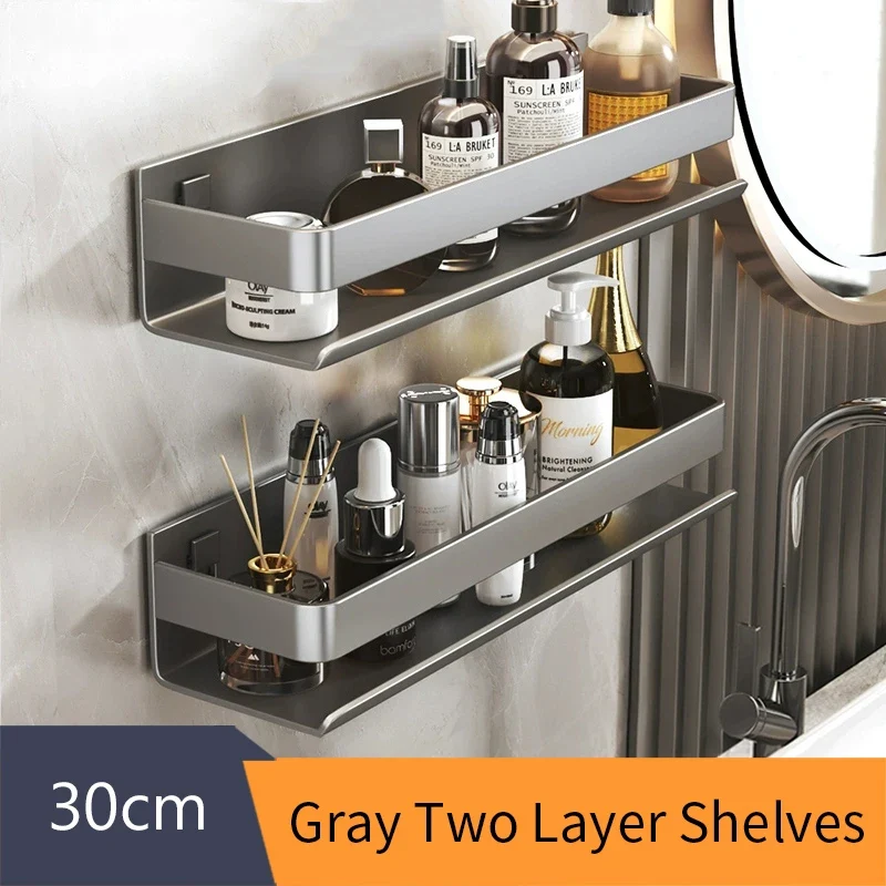 Etagère murale design en métal brossé