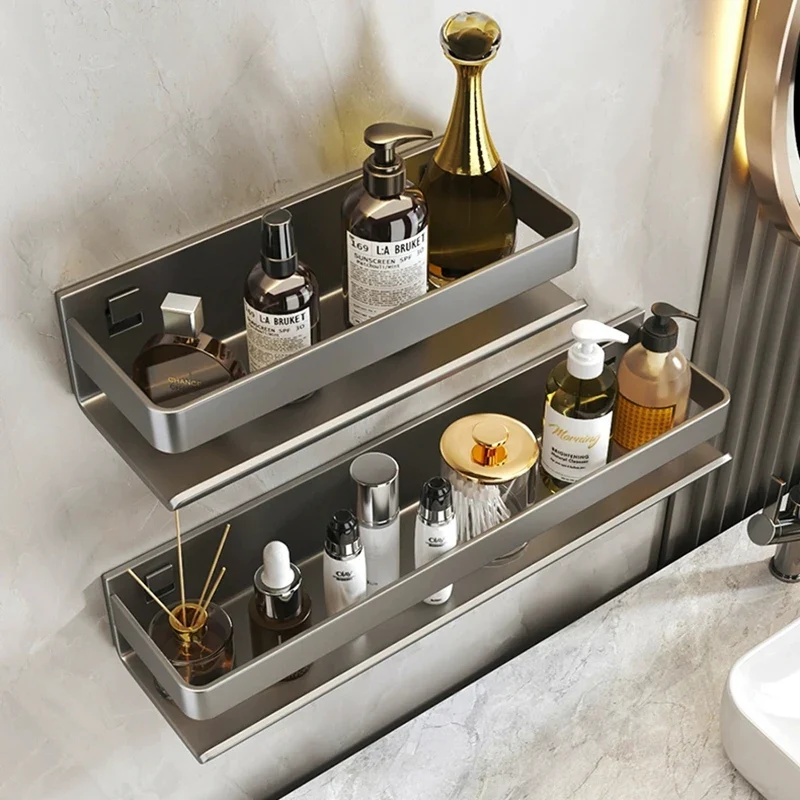 Etagère murale design en métal brossé