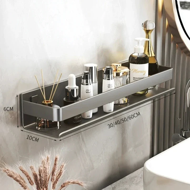 Etagère murale design en métal brossé
