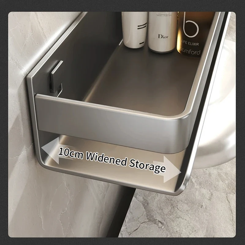 Etagère murale design en métal brossé