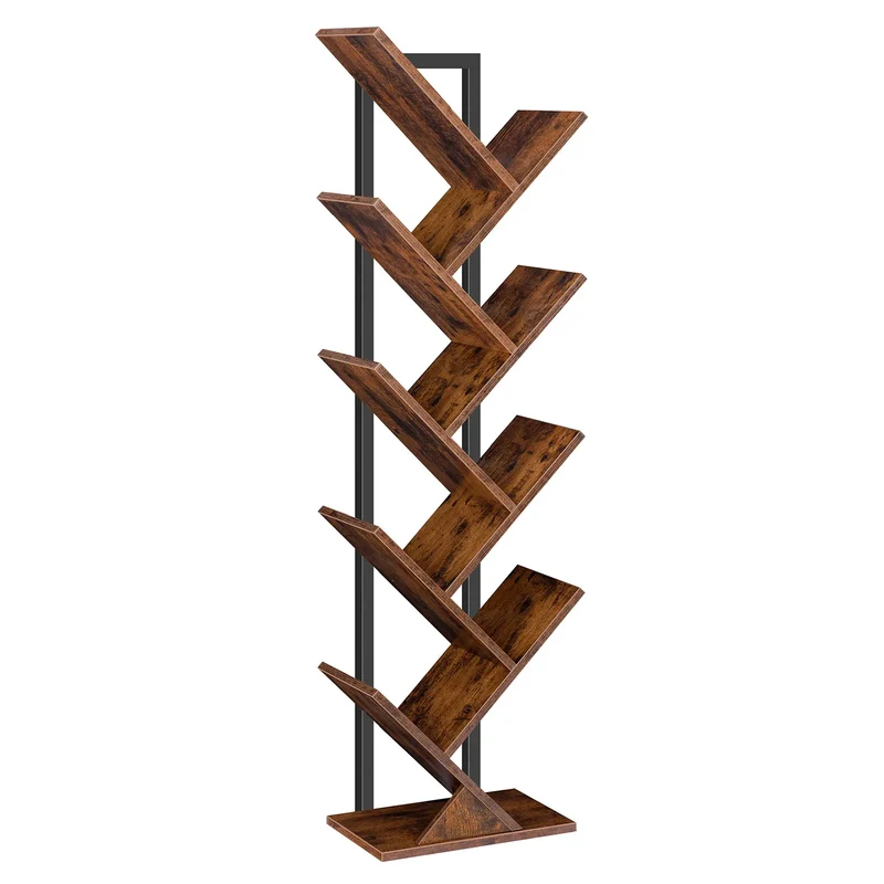 Etagère bibliothèque arbre marron verticale
