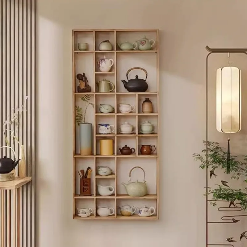 Etagère murale bois flottante à cases
