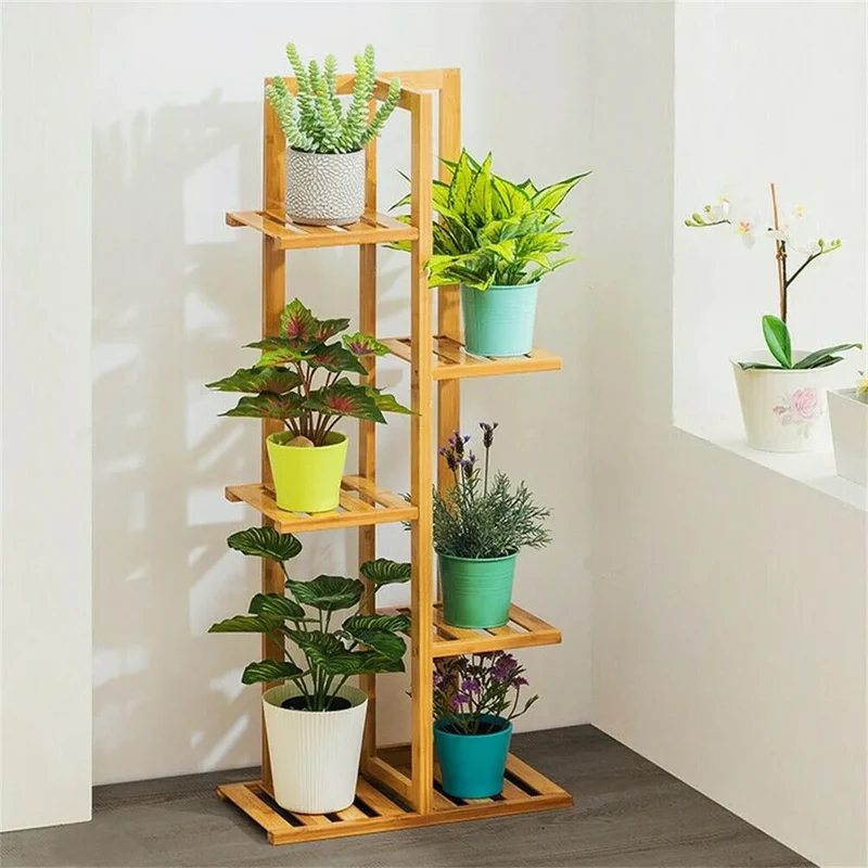 Etagère pour plante intérieur en bois multi niveaux