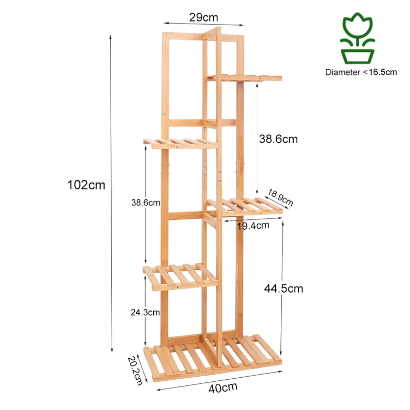 Etagère pour plante intérieur en bois multi niveaux