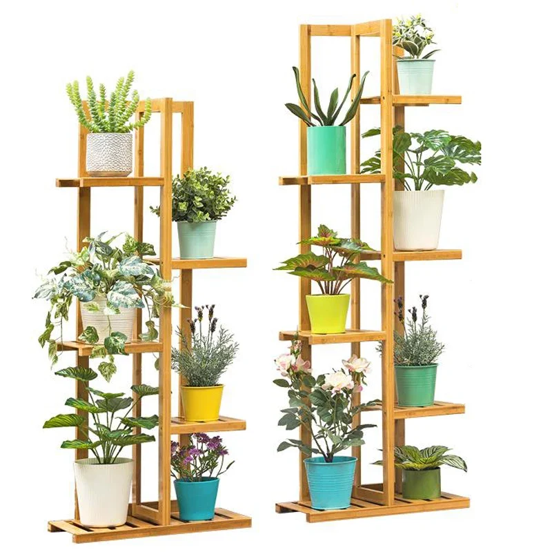 Etagère pour plante intérieur en bois multi niveaux