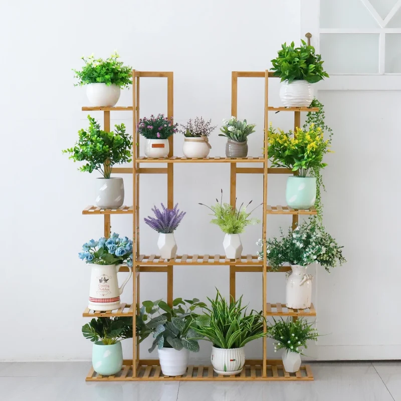 Etagère en bois multi support pour plantes