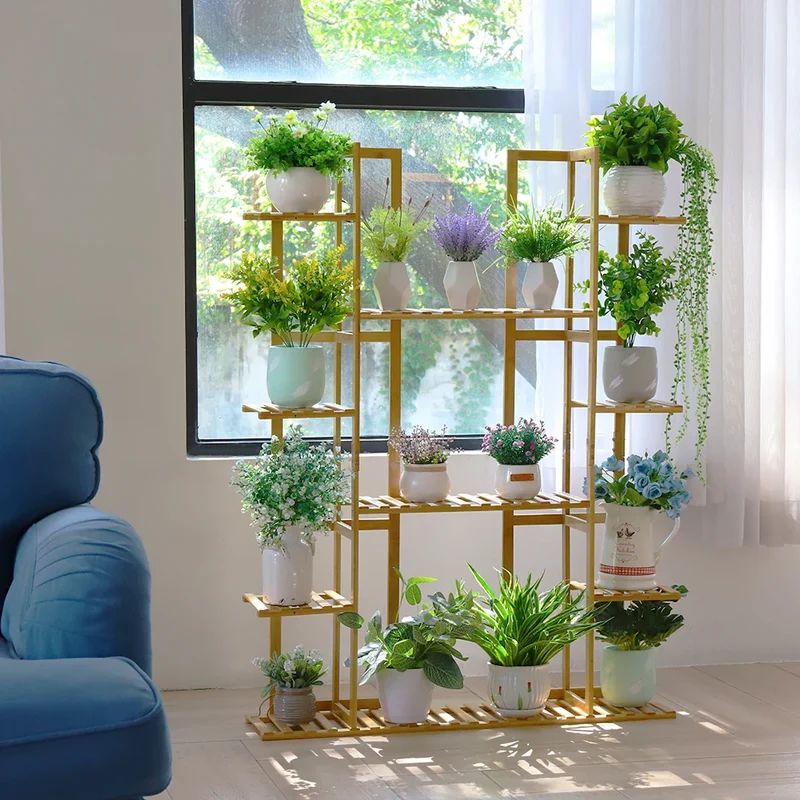 Etagère en bois multi support pour plantes
