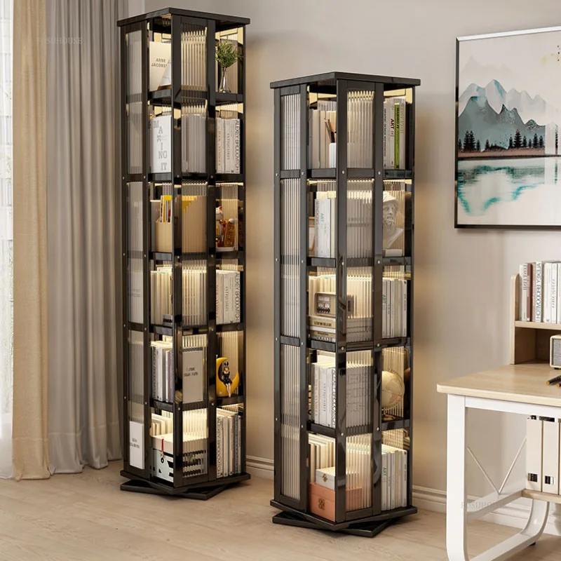 Etagère bibliothèque verticale tournante 40 cm