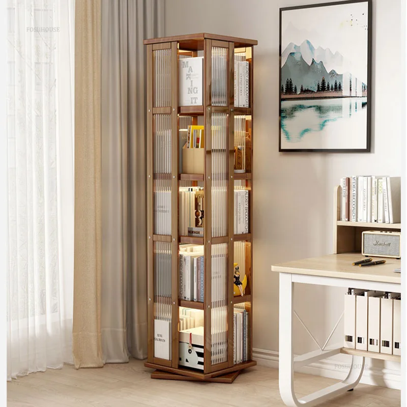 Etagère bibliothèque verticale tournante 40 cm