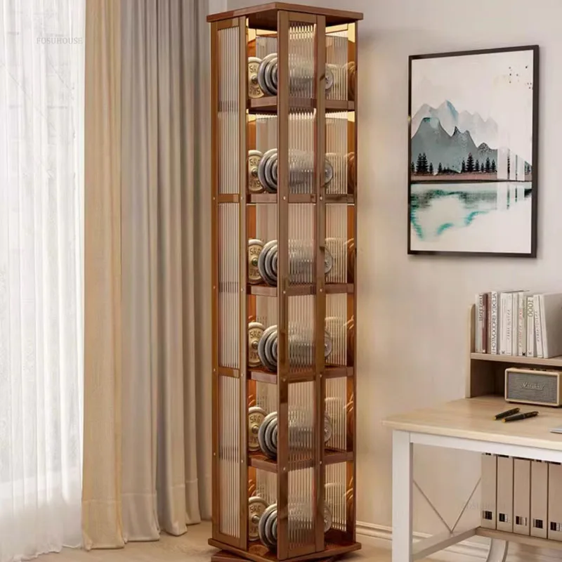 Etagère bibliothèque verticale tournante 40 cm