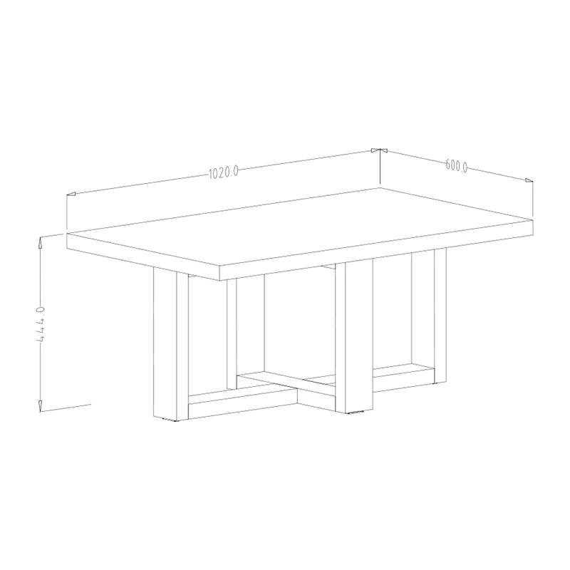 Table basse rectangle Ezgui Bois et Noir