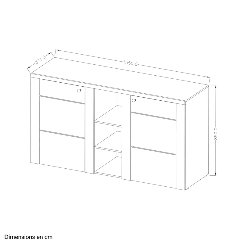 Buffet 2 portes Amaury Bois