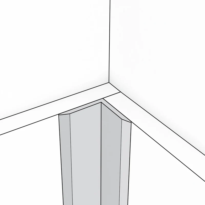 Profil de finition angle interne aluminium