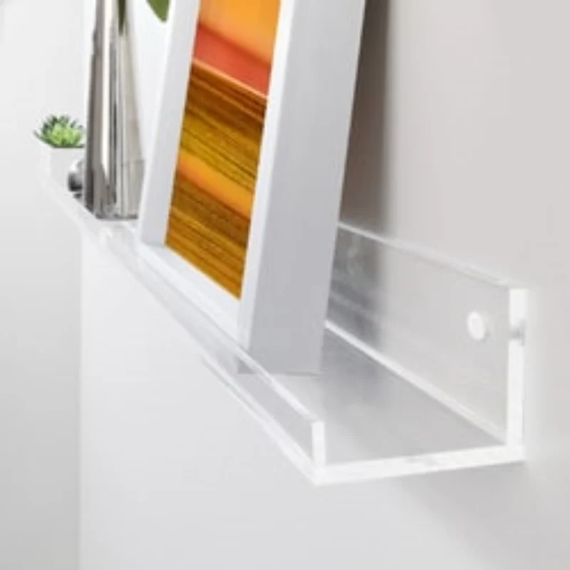 Etagère murale plastique transparente 1m