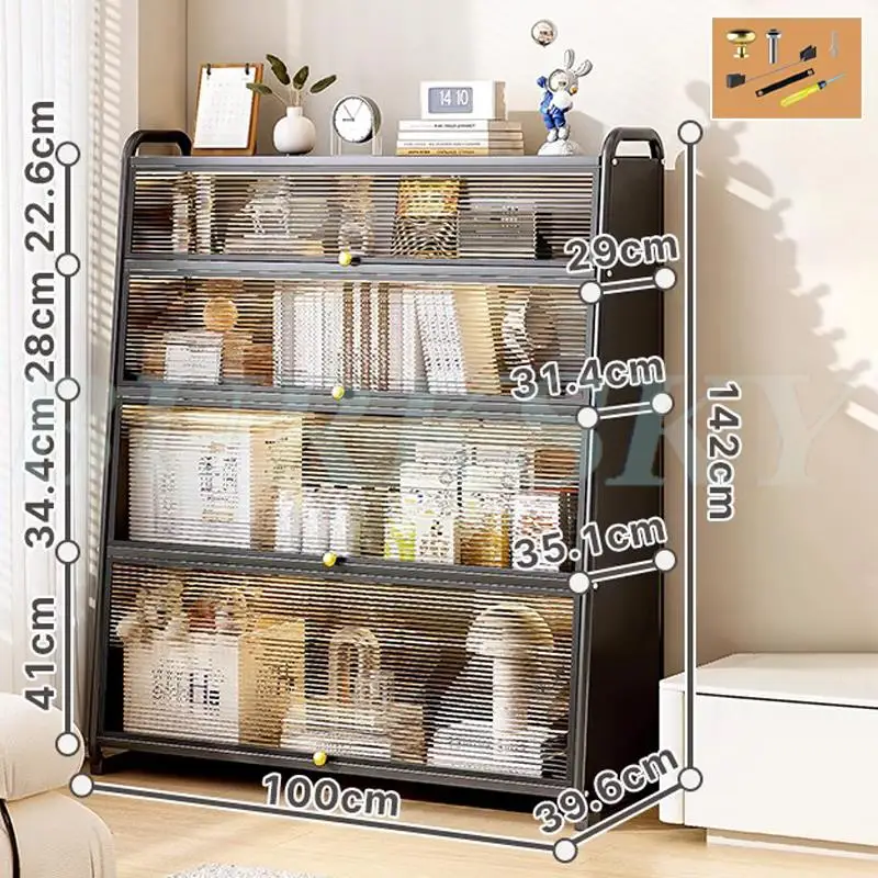 Meuble salle de bain de rangement blanc avec façade plexiglas