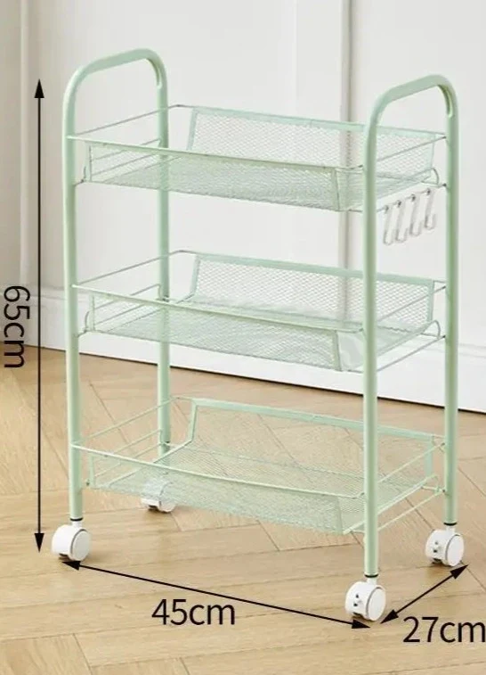 Etagère sur roulettes avec plateaux de rangement troués amovibles