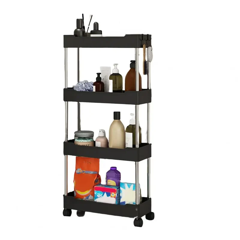 Etagère sur roulettes à plusieurs bacs de rangement