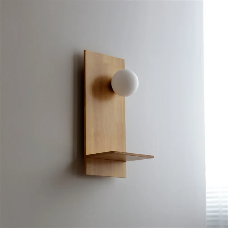 Etagère murale bois a éclairage led intégré
