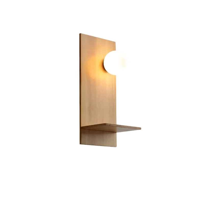 Etagère murale bois a éclairage led intégré