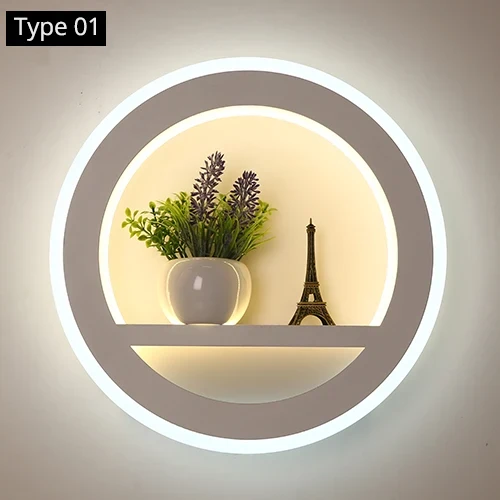Etagere murale avec led ronde