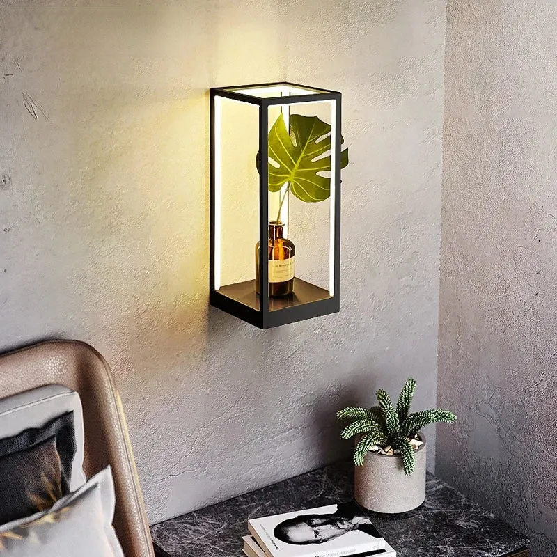 Etagere murale lumineuse rectangulaire