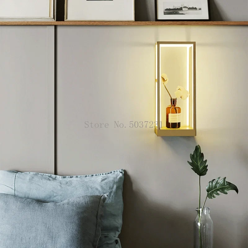 Etagere murale lumineuse rectangulaire
