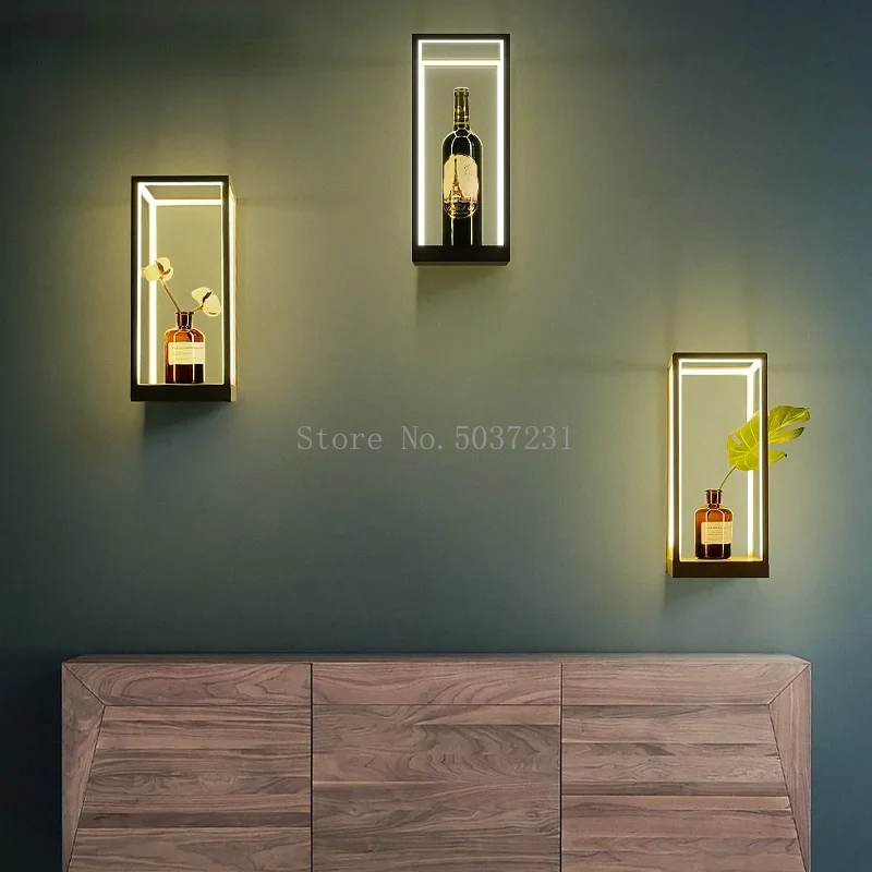 Etagere murale lumineuse rectangulaire