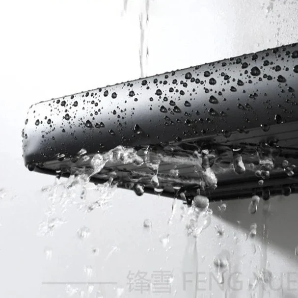 Etagère murale salle de bain en métal noir mate