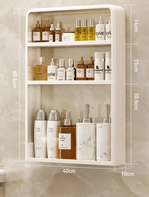 Meuble étagère murale salle de bain en résine multiples niveau