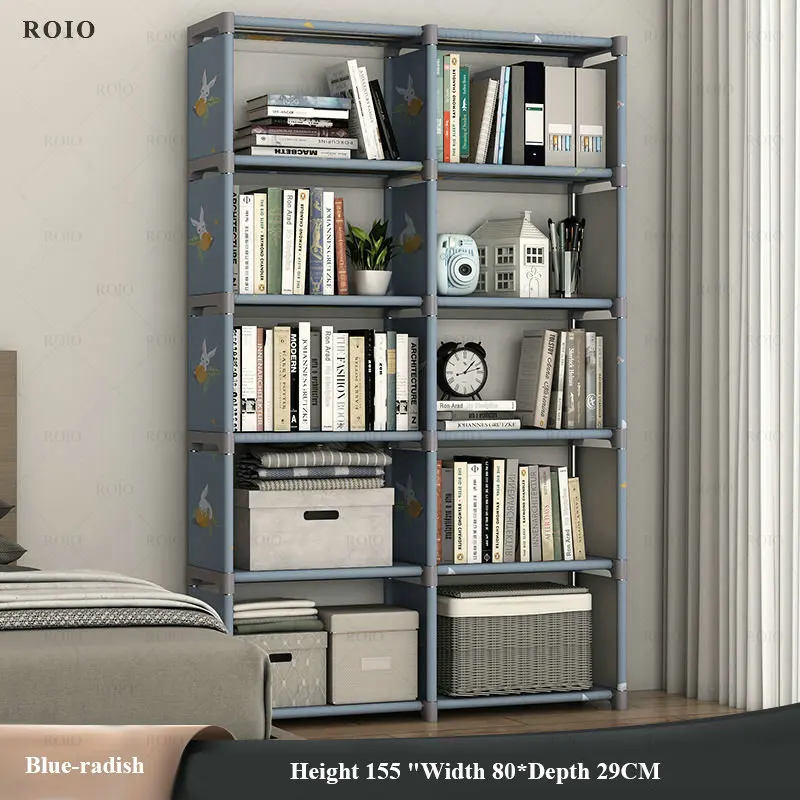 Etagère de rangement modulable en métal et textilène