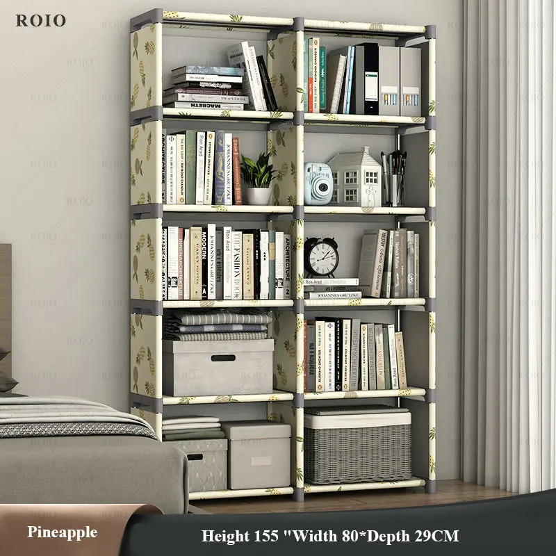 Etagère de rangement modulable en métal et textilène
