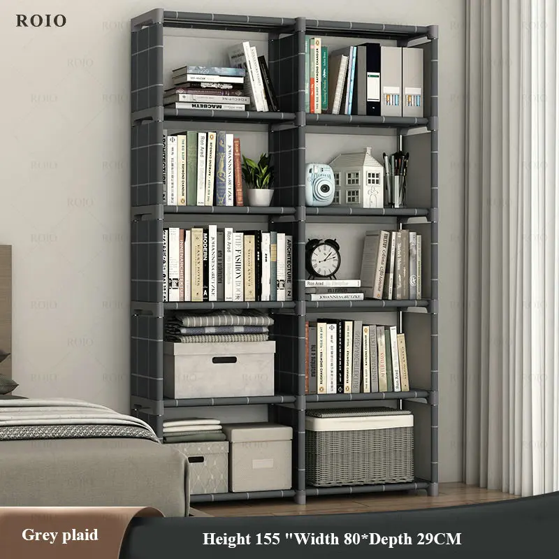 Etagère de rangement modulable en métal et textilène