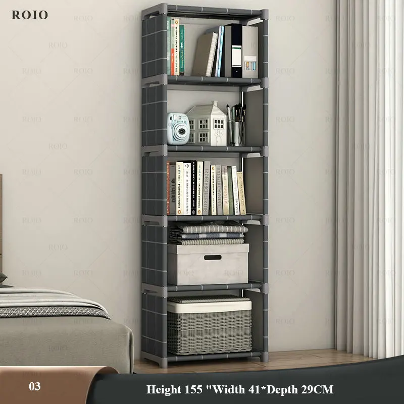 Etagère de rangement modulable en métal et textilène