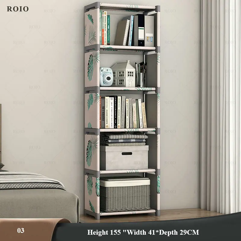 Etagère de rangement modulable en métal et textilène