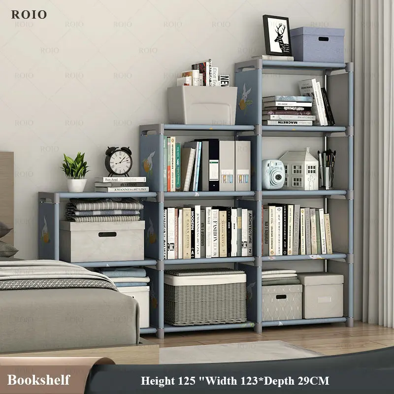 Etagère de rangement modulable en métal et textilène