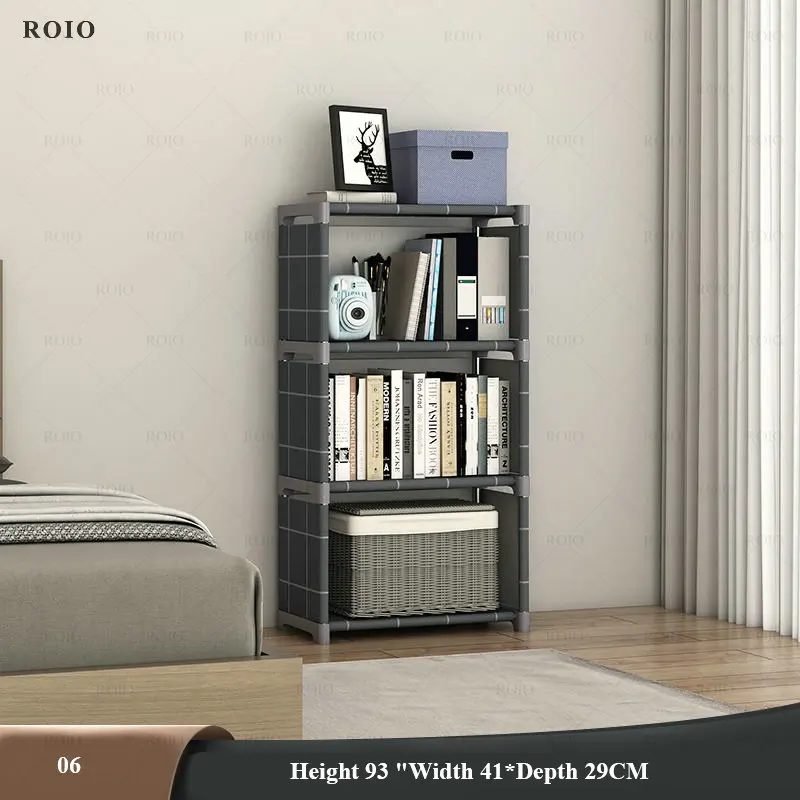Etagère de rangement modulable en métal et textilène